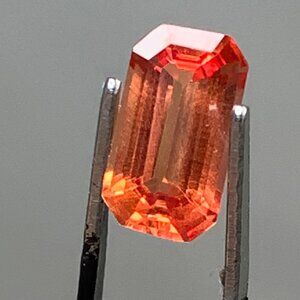 Certified Orange Sapphire Gemstone